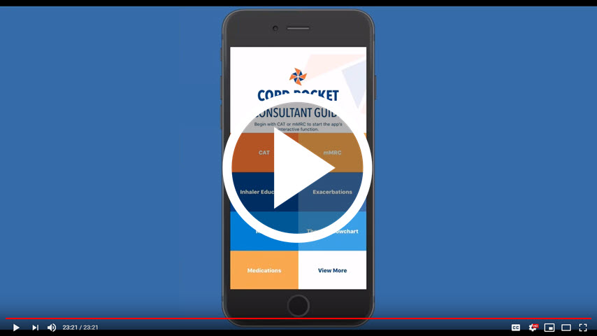 Watch a demo of the COPD Pocket Consultant Guide mobile app